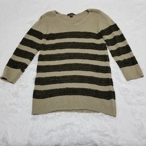 ❄Tommy Bahama quarter sleeve knit striped sweater